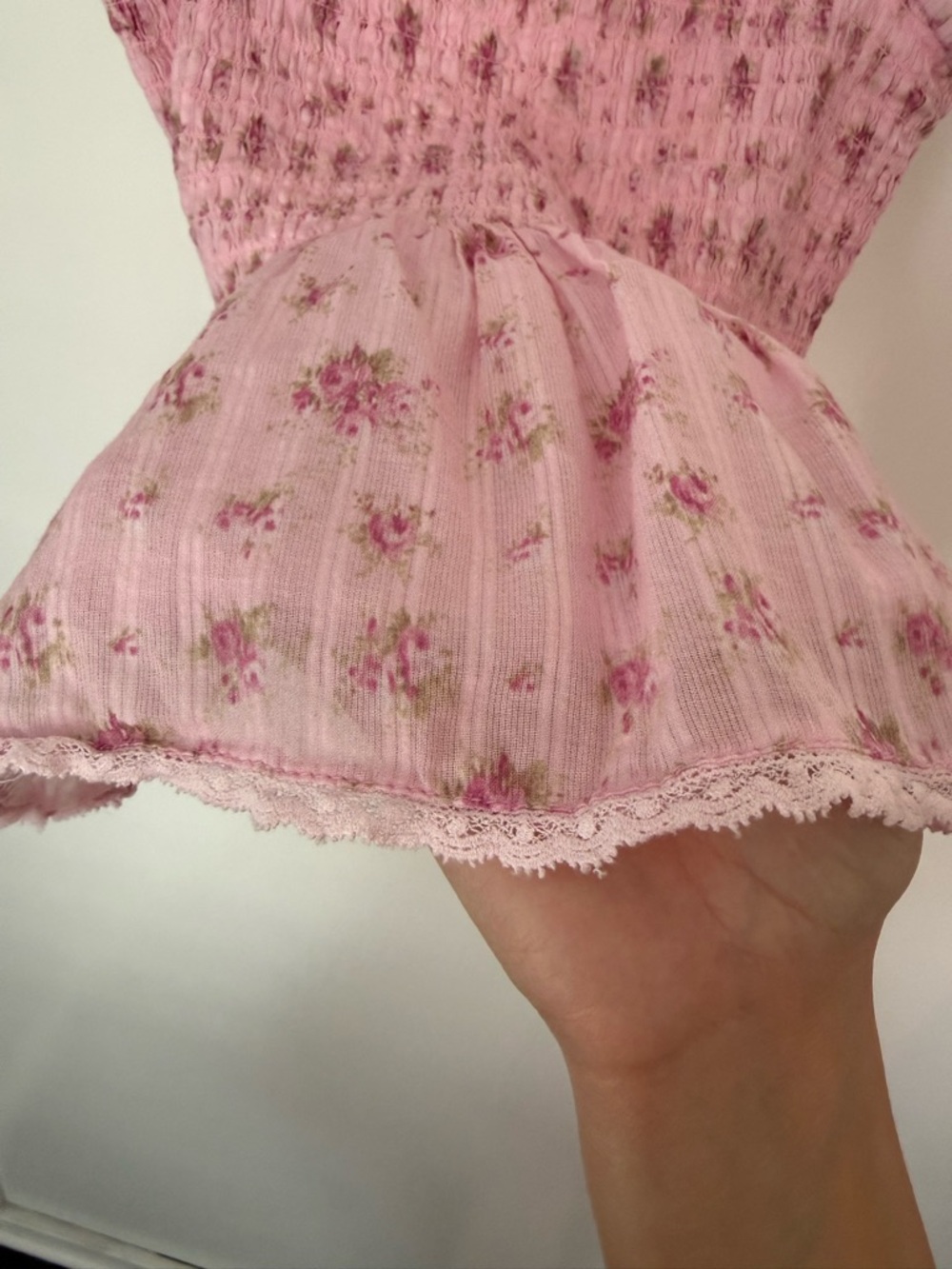 Condie Floral Cotton Voile Top in Raspberry Fields - Picture 7 of 9